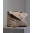 Borsa imbottita Toy YSL Saint Laurent in pelle di agnello color albicocca