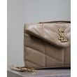 Borsa imbottita Toy YSL Saint Laurent in pelle di agnello color albicocca