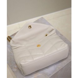Bora Pari all'originale replica imbottita Toy YSL Saint Laurent in pelle di agnello Crema