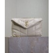 Bora Pari all'originale replica imbottita Toy YSL Saint Laurent in pelle di agnello Crema