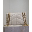 Bora Pari all'originale replica imbottita Toy YSL Saint Laurent in pelle di agnello Crema