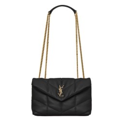 Bora Pari all'originale replica imbottita Toy YSL Saint Laurent in pelle di agnello nera