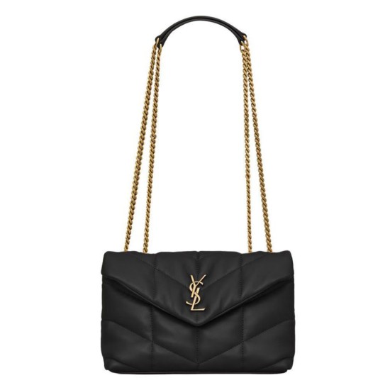 Bora Pari all'originale replica imbottita Toy YSL Saint Laurent in pelle di agnello nera
