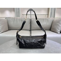 Borse Imitazioni Macrocannage piatta piccola/media D-Journey Dior nera stropicciata