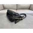 Borse Imitazioni Macrocannage piatta piccola/media D-Journey Dior nera stropicciata