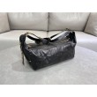 Borse Imitazioni Macrocannage piatta piccola/media D-Journey Dior nera stropicciata