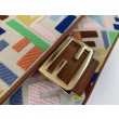 Borse Firmate Replica media Baguette Fendi Tela multicolore