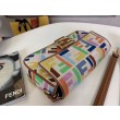 Borse Firmate Replica media Baguette Fendi Tela multicolore