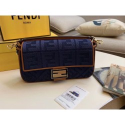 Borsa Replica 1:1 media Fendi Baguette blu denim
