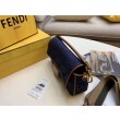 Borsa Replica 1:1 media Fendi Baguette blu denim
