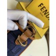 Borsa Replica 1:1 media Fendi Baguette blu denim