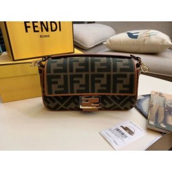 Borsa Replica 1:1 media Fendi Baguette verde denim