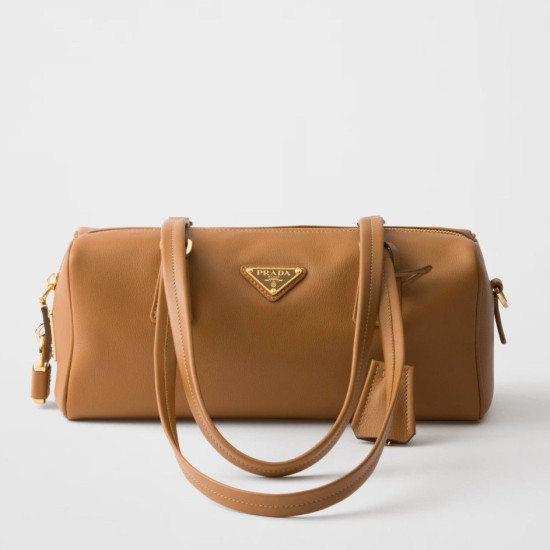 Borsa media Prada con lucchetto caramello Borsa media Prada con lucchetto caramello