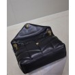 Borsa media YSL Saint Laurent Puffer in nappa nera