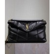Borsa media YSL Saint Laurent Puffer in nappa nera