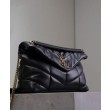 Borsa media YSL Saint Laurent Puffer in nappa nera