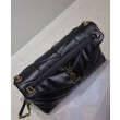 Borsa media YSL Saint Laurent Puffer in nappa nera