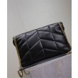 Borsa media YSL Saint Laurent Puffer in nappa nera