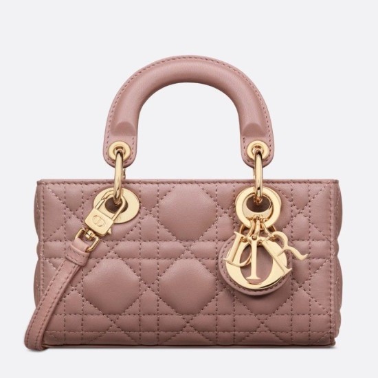 Borsa micro Dior Lady D-Joy rosa cannage