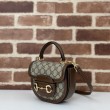 Borsa mini con manico superiore Gucci Horsebit 1955 781387 marrone