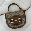 Borsa mini con manico superiore Gucci Horsebit 1955 781387 marrone