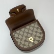 Borsa mini con manico superiore Gucci Horsebit 1955 781387 marrone