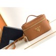 Borse Imitazioni mini Vanity Prada Granata Marrone