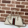 Borsa piccola con manico superiore Gucci Ophidia 795249 beige