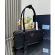 Borsa piccola Prada Re-Nylon con manico superiore e lucchetto 1BB133 Nero