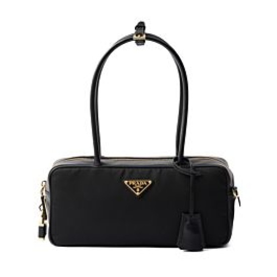 Borsa piccola Prada Re-Nylon con manico superiore e lucchetto 1BB133 Nero
