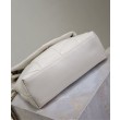Borsa piccola YSL Saint Laurent Puffer in nappa color crema
