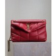 Borsa piccola YSL Saint Laurent Puffer in nappa rossa