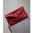 Borsa piccola YSL Saint Laurent Puffer in nappa rossa