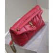 Borsa piccola YSL Saint Laurent Puffer in nappa rossa