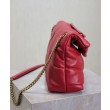 Borsa piccola YSL Saint Laurent Puffer in nappa rossa