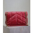 Borsa piccola YSL Saint Laurent Puffer in nappa rossa