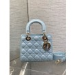 Borsa replica Dior piccola Lady Dior My ABCDior blu