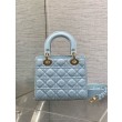 Borsa replica Dior piccola Lady Dior My ABCDior blu