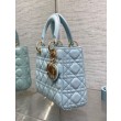 Borsa replica Dior piccola Lady Dior My ABCDior blu