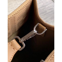 Borsa shopper media Sunshine Fendi Tessuto FF Beige