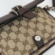 Borsa super mini Gucci GG bicolore 795213 marrone
