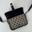 Borse Replica super mini Gucci GG bicolore 795213 nero