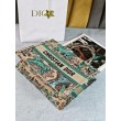 Borsa tote Dior media Dior Book ricamata con motivo Dior Around the World multicolore blu