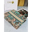 Borsa tote Dior media Dior Book ricamata con motivo Dior Around the World multicolore blu