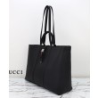 Borse Firmate Replica tote grande Gucci con Web 816753 Nero