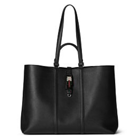 Borse Firmate Replica tote grande Gucci con Web 816753 Nero