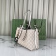 Borsa tote piccola Gucci GG Emblem 815214 Beige
