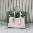 Borsa tote piccola Gucci GG Emblem 815214 Beige