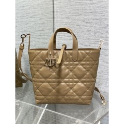 Qualità superiore replica tote verticale Dior piccola/media Dior Toujours marrone
