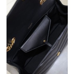Borsa YSL Saint Laurent Loulou Media Matelasse Nera